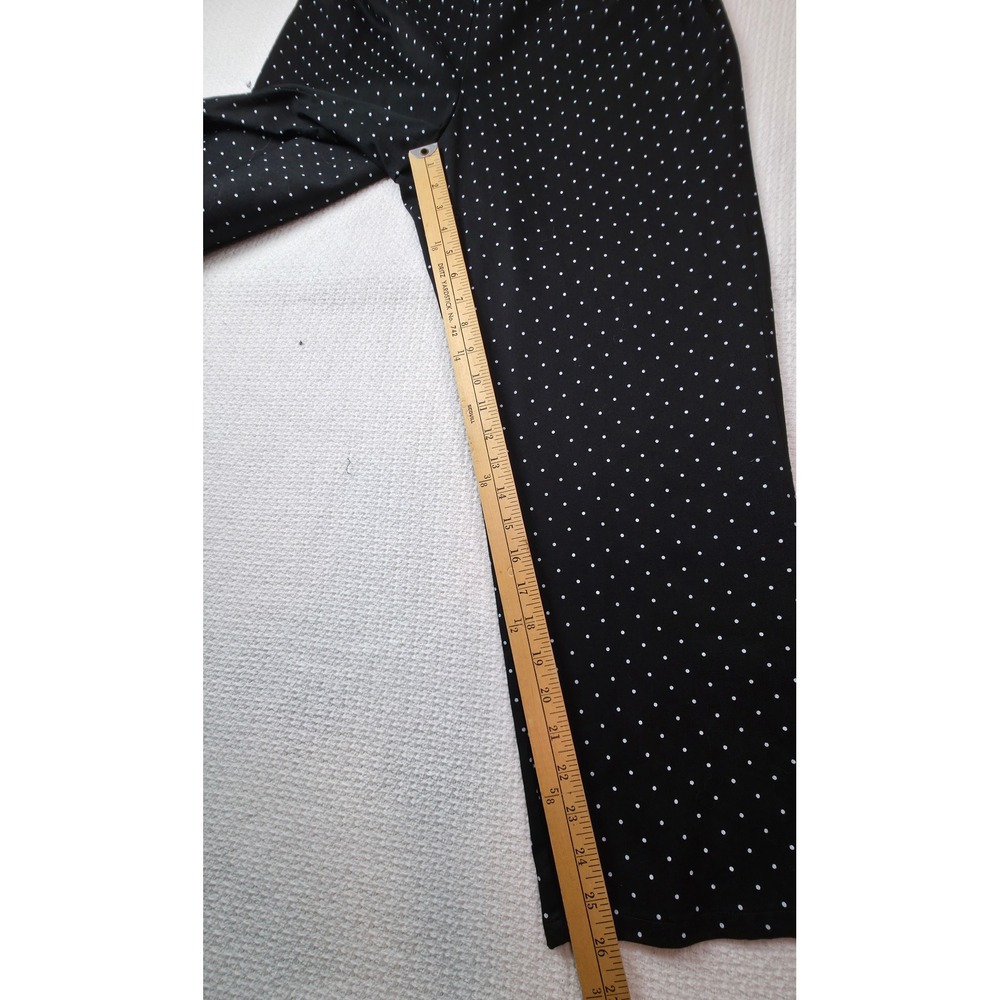 Susan Bristol Polka Dot Pants Women 10 Black White Side Zip New - Picture 7 of 11